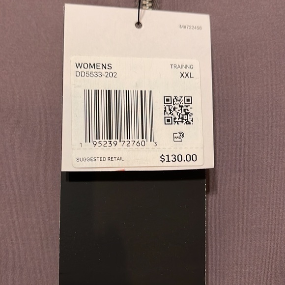 NWT NIKE YOGA Luxe Dri-FIT‎ Grey Purple Color Women's Size XXL - Picture 3 of 6